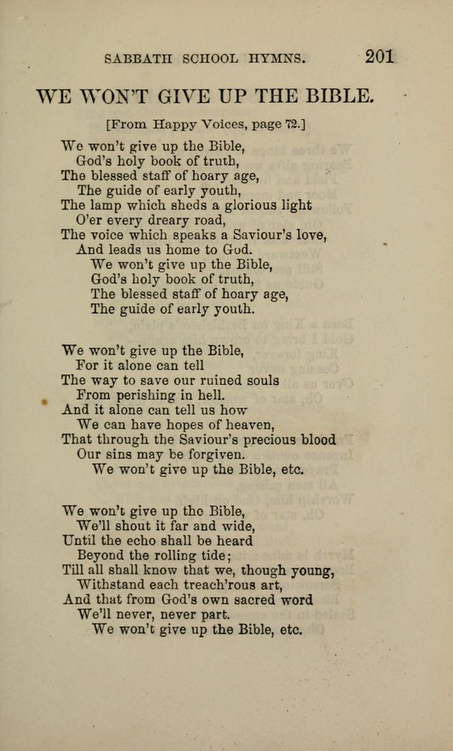 Hymns for the use of the Sabbath School of the Second Reformed Church, Albany N. Y. page 203