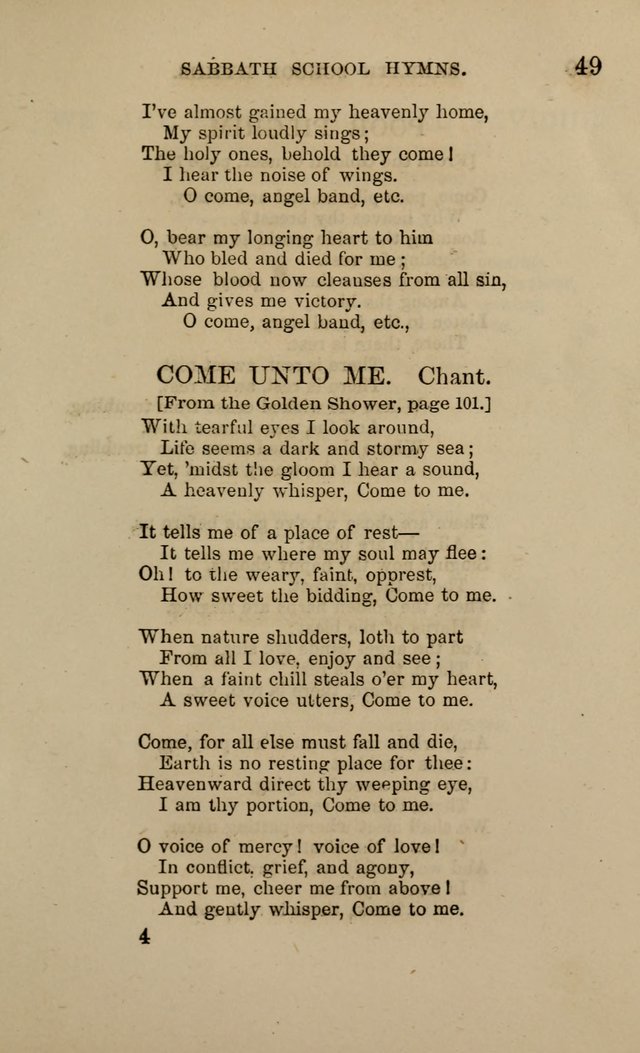 Hymns for the use of the Sabbath School of the Second Reformed Church, Albany N. Y. page 49