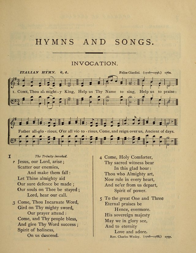 Hymns and Songs for Social and Sabbath Worship. (Rev. ed.) page 1