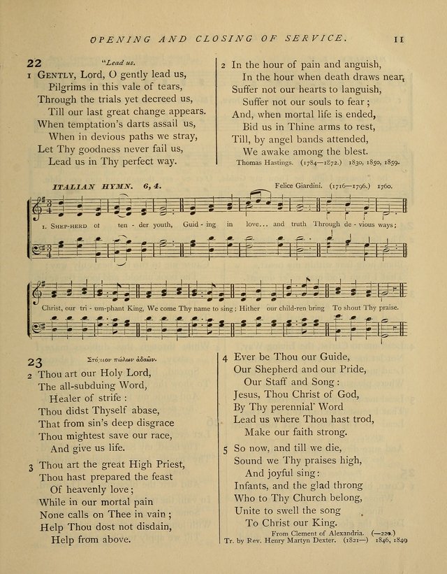 Hymns and Songs for Social and Sabbath Worship. (Rev. ed.) page 11