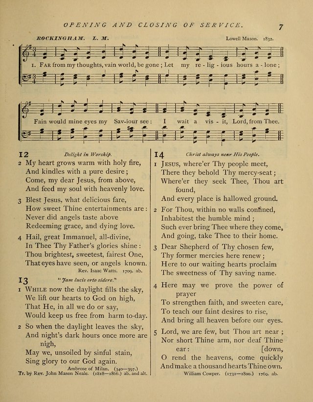 Hymns and Songs for Social and Sabbath Worship. (Rev. ed.) page 7