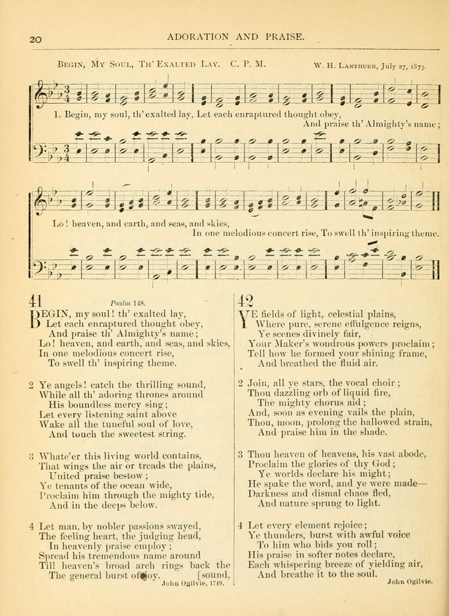 Hymns for the Sanctuary and Social Worship: with tunes page 20