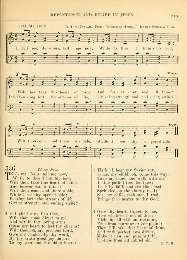 Hymns for the Sanctuary and Social Worship: with tunes page 217