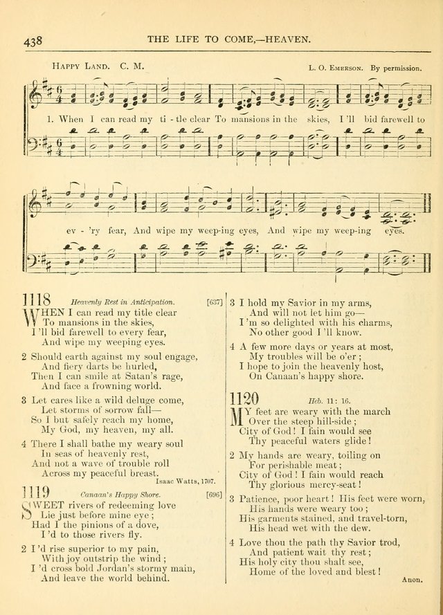 Hymns for the Sanctuary and Social Worship: with tunes page 442