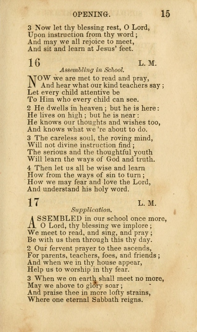 Hymns for Sunday Schools, Youth and Children page 15