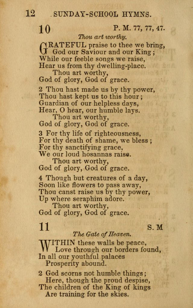 Hymns for Sunday Schools, Youth, and Children page 12