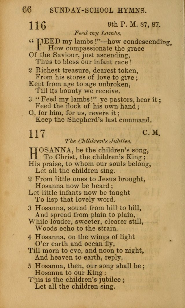 Hymns for Sunday Schools, Youth, and Children page 66