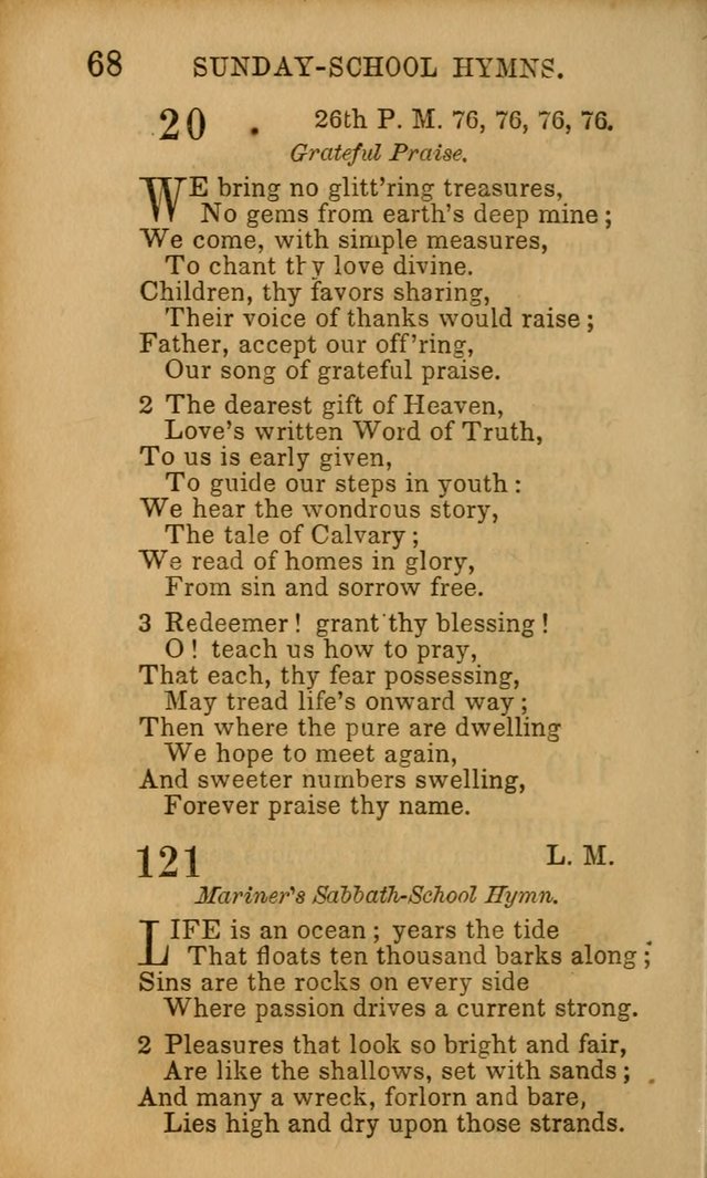 Hymns for Sunday Schools, Youth, and Children page 68