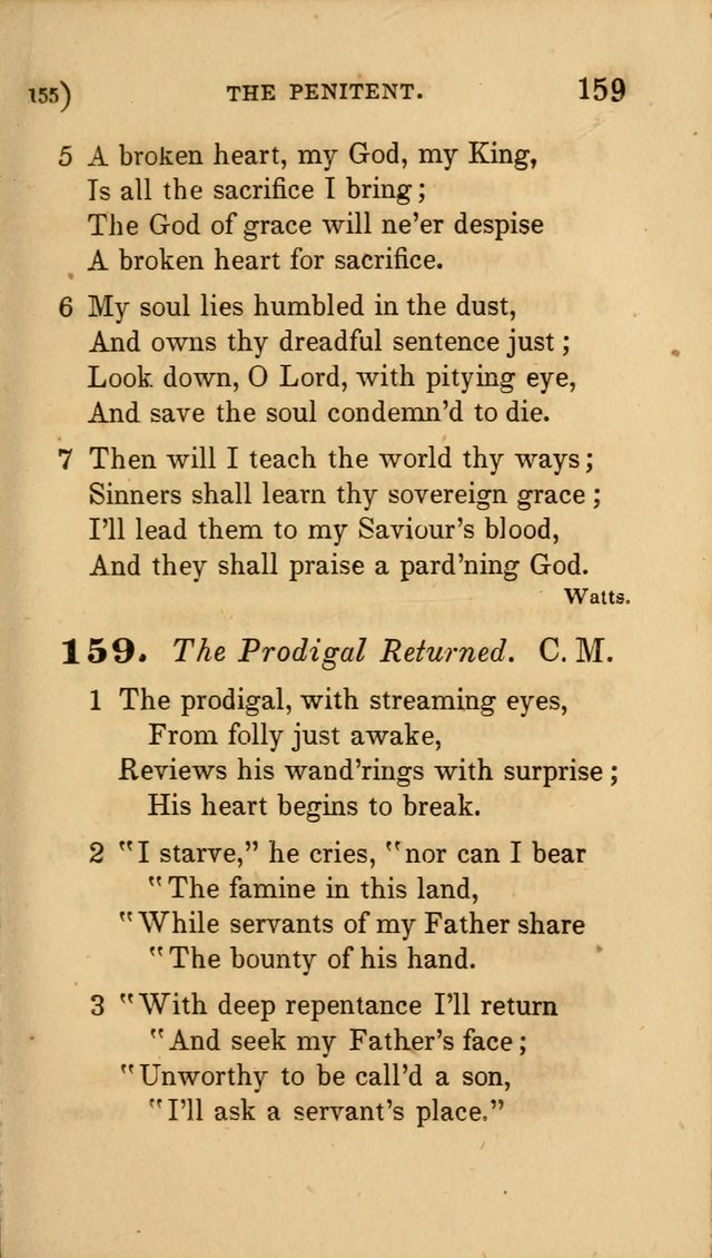 Hymns for Social Worship: selected from Watts, Doddridge, Newton, Cowper, Steele and others page 155