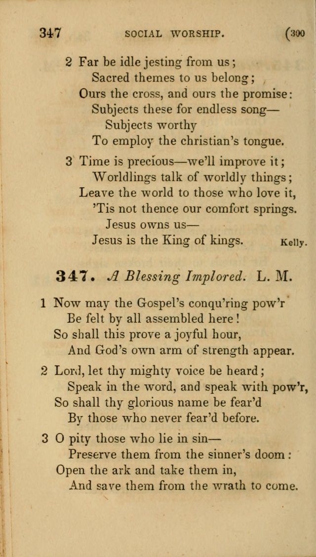 Hymns for Social Worship: selected from Watts, Doddridge, Newton, Cowper, Steele and others page 300