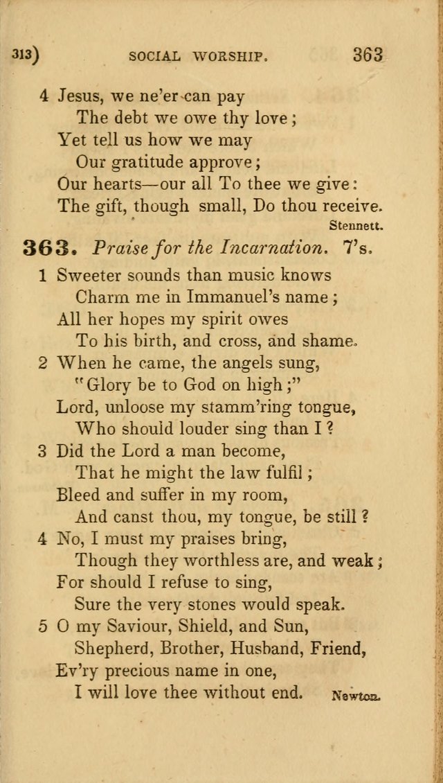 Hymns for Social Worship: selected from Watts, Doddridge, Newton, Cowper, Steele and others page 313