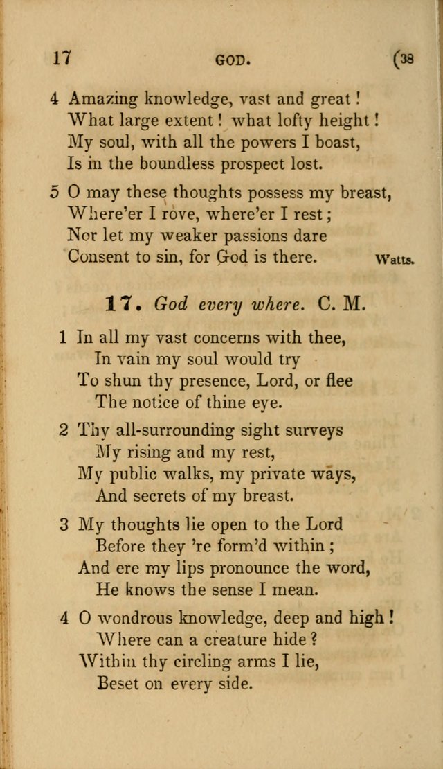 Hymns for Social Worship: selected from Watts, Doddridge, Newton, Cowper, Steele and others page 38