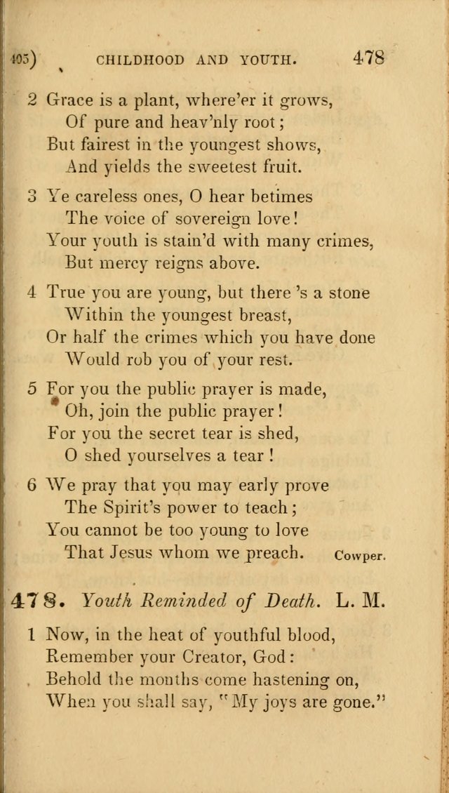 Hymns for Social Worship: selected from Watts, Doddridge, Newton, Cowper, Steele and others page 405