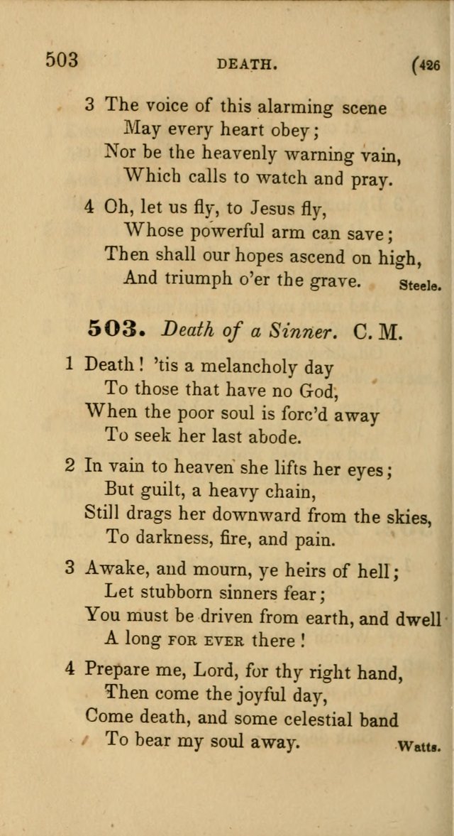Hymns for Social Worship: selected from Watts, Doddridge, Newton, Cowper, Steele and others page 426