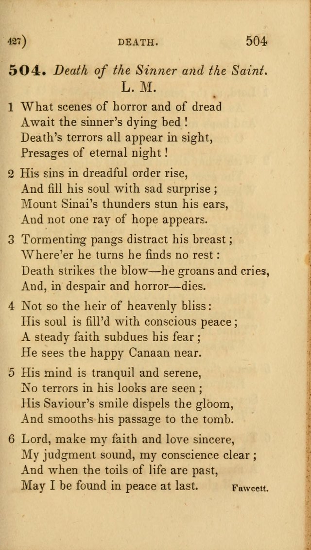 Hymns for Social Worship: selected from Watts, Doddridge, Newton, Cowper, Steele and others page 427