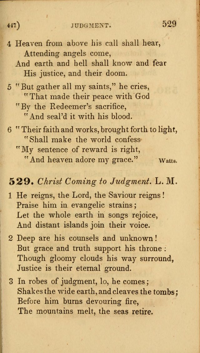 Hymns for Social Worship: selected from Watts, Doddridge, Newton, Cowper, Steele and others page 447