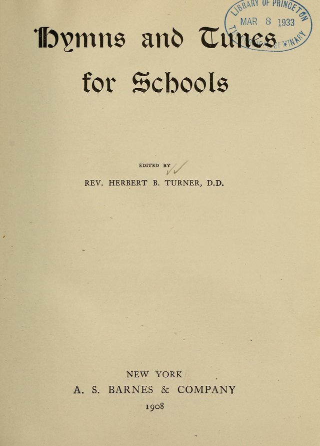 Hymns and Tunes for Schools page vii