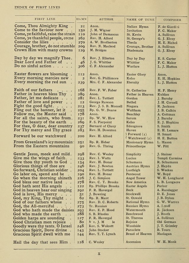 Hymns and Tunes for Schools page xiv