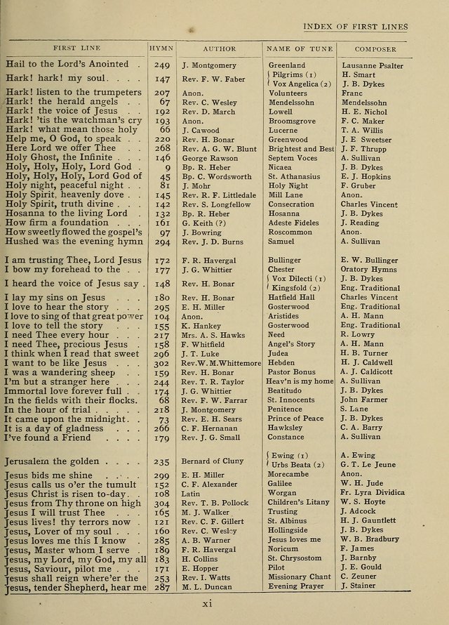 Hymns and Tunes for Schools page xv
