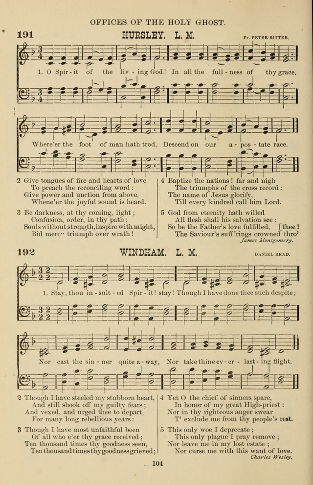 Hymn and Tune Book of the Methodist Episcopal Church, South (Round Note Ed.) page 104