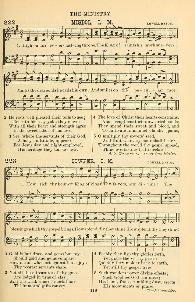 Hymn and Tune Book of the Methodist Episcopal Church, South (Round Note Ed.) page 119