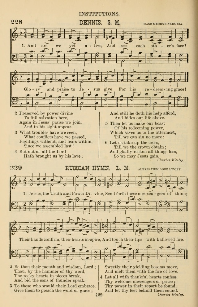Hymn and Tune Book of the Methodist Episcopal Church, South (Round Note Ed.) page 122