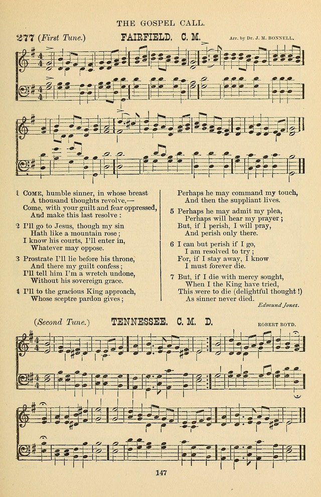 Hymn and Tune Book of the Methodist Episcopal Church, South (Round Note Ed.) page 147