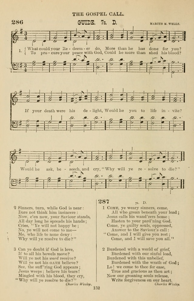 Hymn and Tune Book of the Methodist Episcopal Church, South (Round Note Ed.) page 152