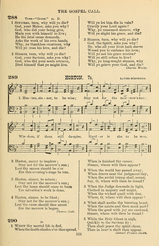 Hymn and Tune Book of the Methodist Episcopal Church, South (Round Note Ed.) page 153