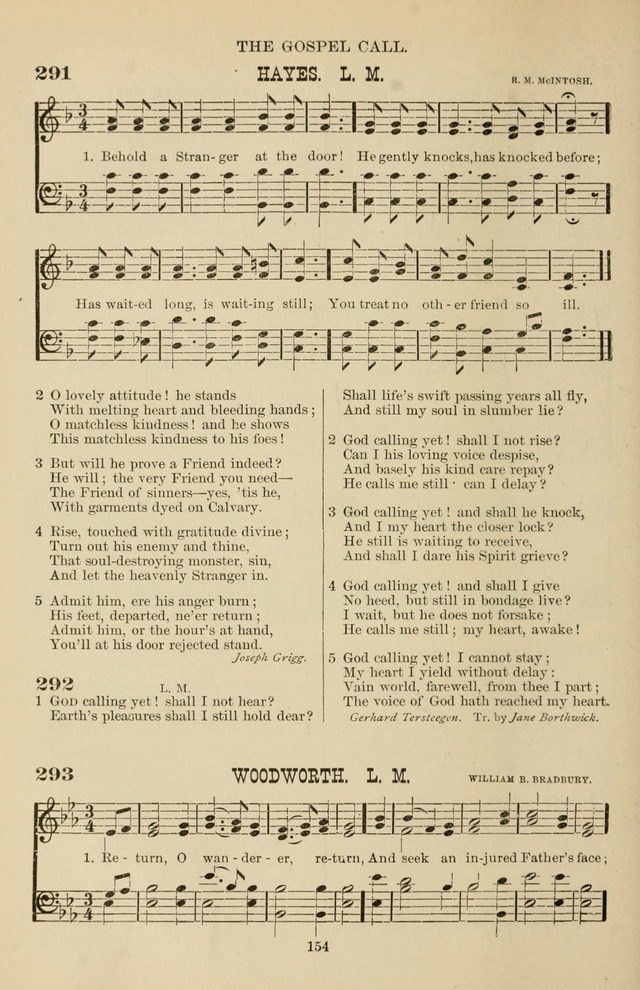 Hymn and Tune Book of the Methodist Episcopal Church, South (Round Note Ed.) page 154