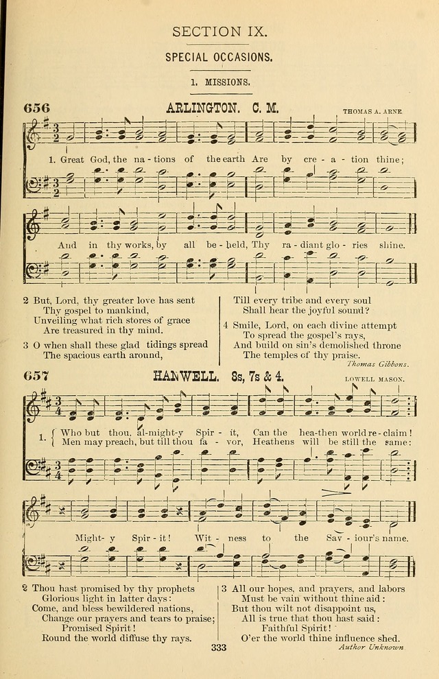 Hymn and Tune Book of the Methodist Episcopal Church, South (Round Note Ed.) page 333