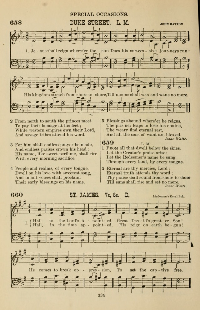 Hymn and Tune Book of the Methodist Episcopal Church, South (Round Note Ed.) page 334
