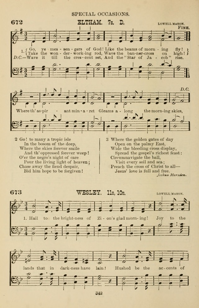 Hymn and Tune Book of the Methodist Episcopal Church, South (Round Note Ed.) page 342