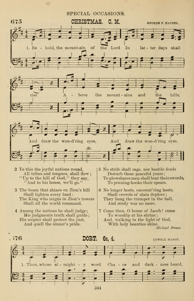 Hymn and Tune Book of the Methodist Episcopal Church, South (Round Note Ed.) page 344