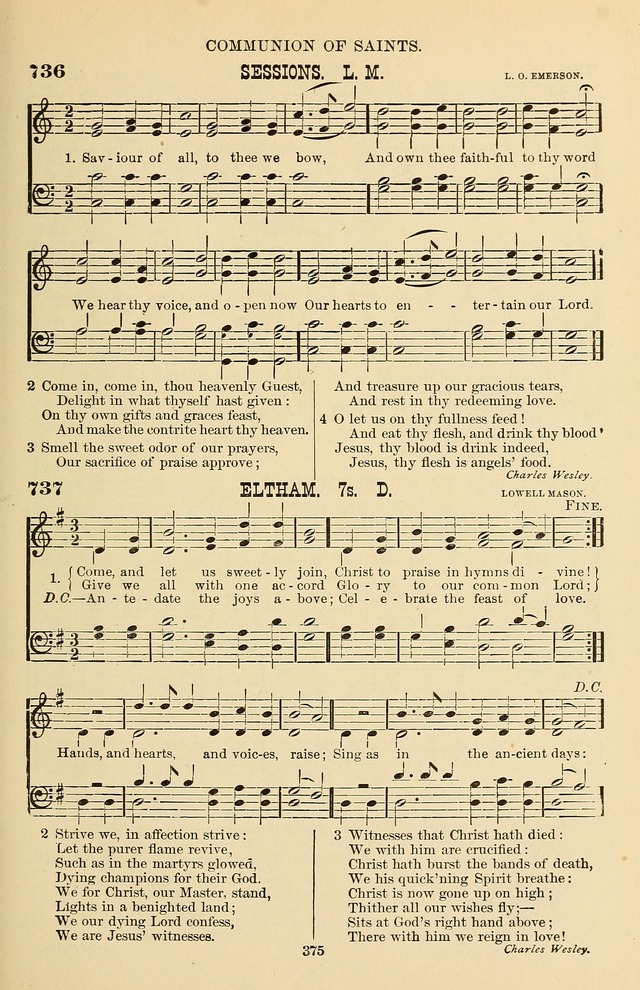 Hymn and Tune Book of the Methodist Episcopal Church, South (Round Note Ed.) page 375