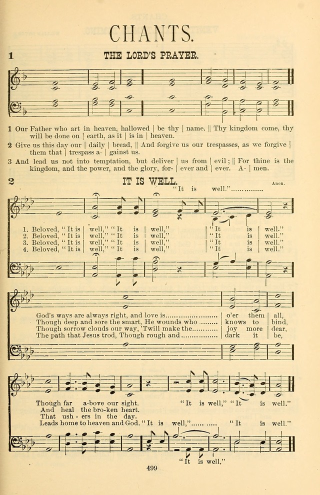 Hymn and Tune Book of the Methodist Episcopal Church, South (Round Note Ed.) page 499