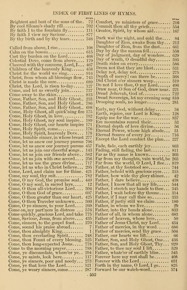 Hymn and Tune Book of the Methodist Episcopal Church, South (Round Note Ed.) page 552