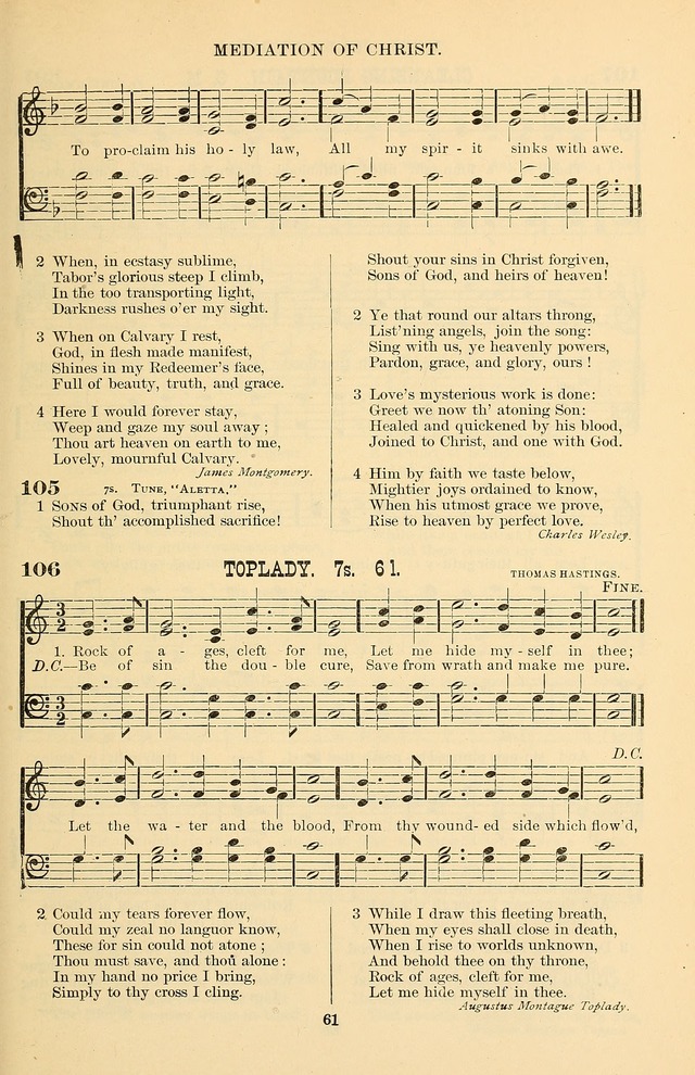 Hymn and Tune Book of the Methodist Episcopal Church, South (Round Note Ed.) page 61