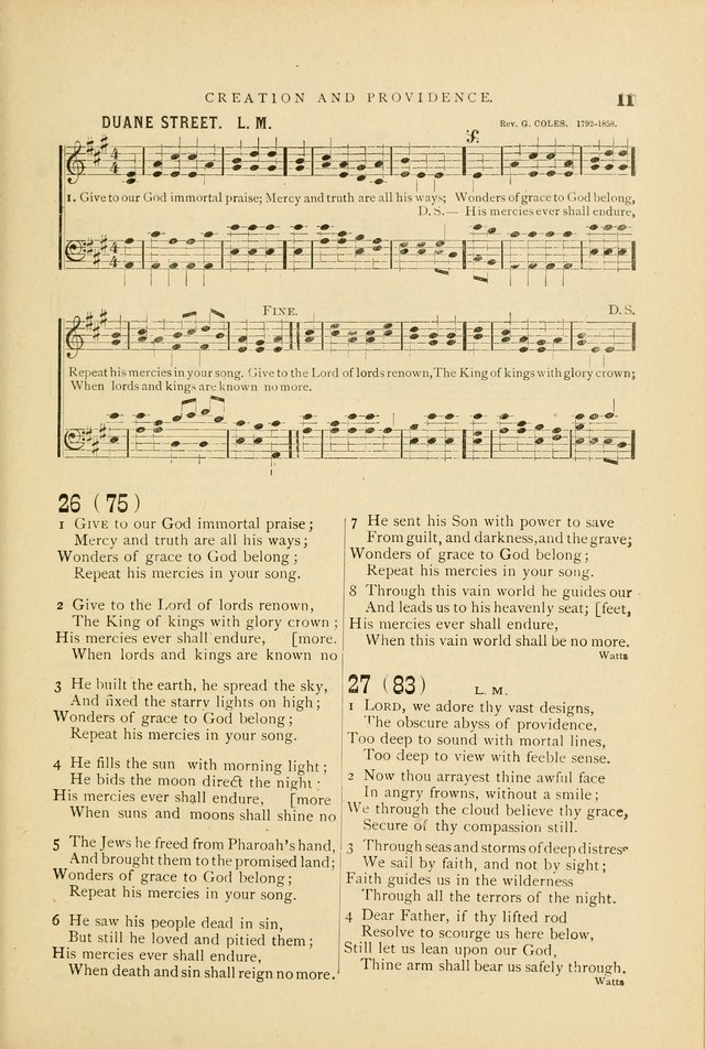Hymn and Tune Book for Use in Old School or Primitive Baptist Churches page 11