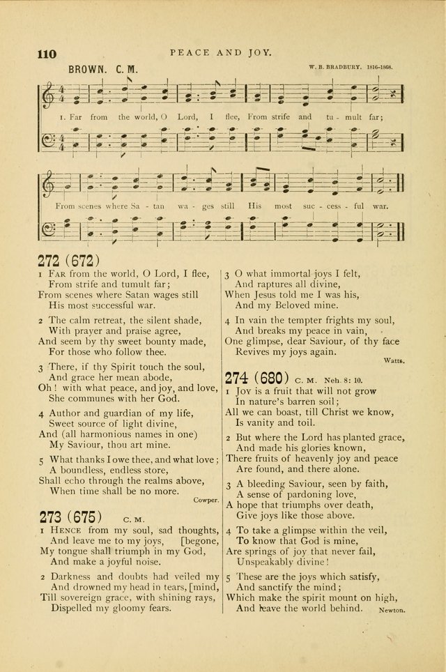 Hymn and Tune Book for Use in Old School or Primitive Baptist Churches page 110