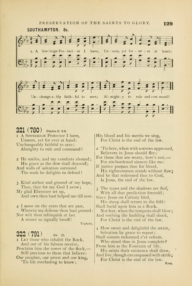 Hymn and Tune Book for Use in Old School or Primitive Baptist Churches page 129