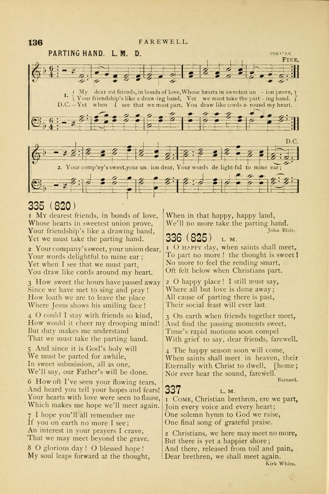 Hymn and Tune Book for Use in Old School or Primitive Baptist Churches page 136