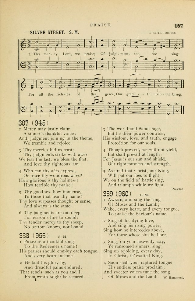 Hymn and Tune Book for Use in Old School or Primitive Baptist Churches page 157
