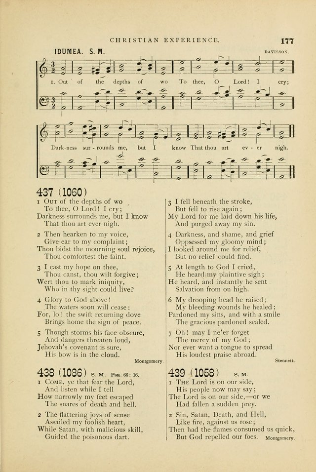 Hymn and Tune Book for Use in Old School or Primitive Baptist Churches page 177