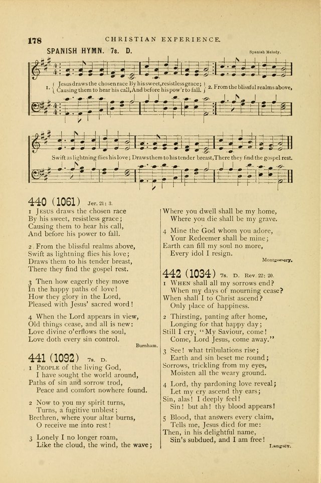 Hymn and Tune Book for Use in Old School or Primitive Baptist Churches page 178