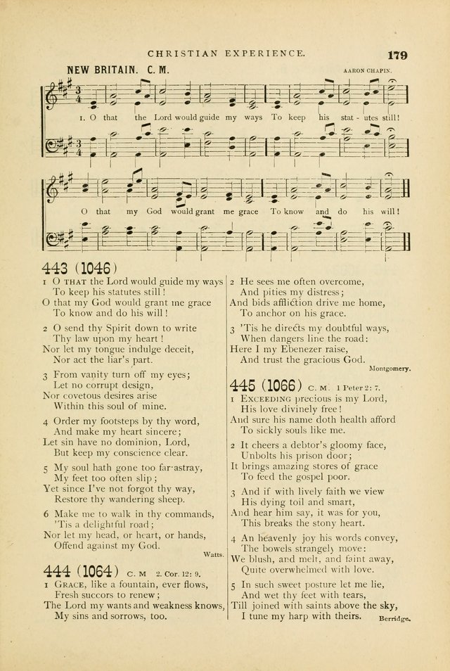 Hymn and Tune Book for Use in Old School or Primitive Baptist Churches page 179