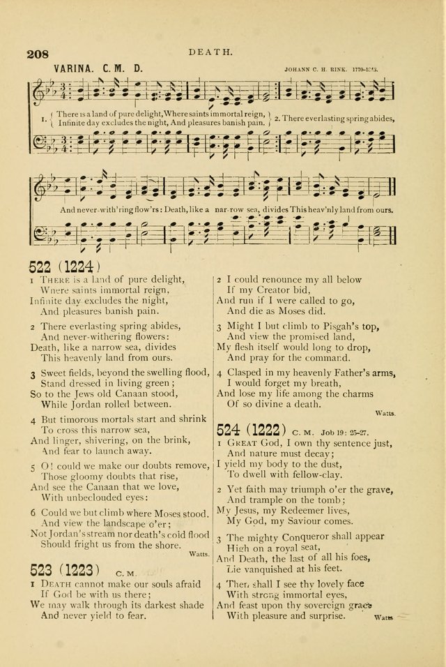 Hymn and Tune Book for Use in Old School or Primitive Baptist Churches page 208