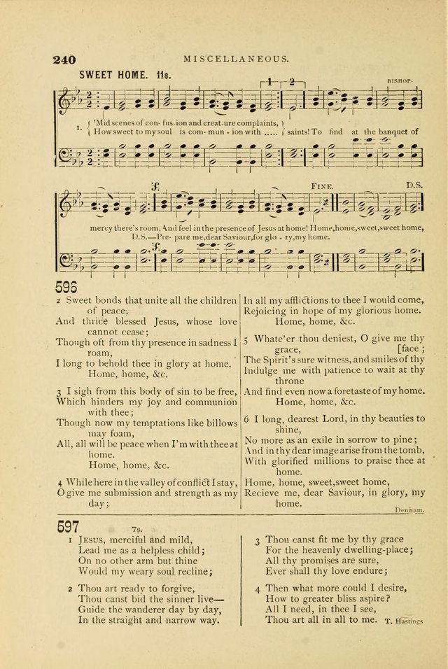 Hymn and Tune Book for Use in Old School or Primitive Baptist Churches page 240