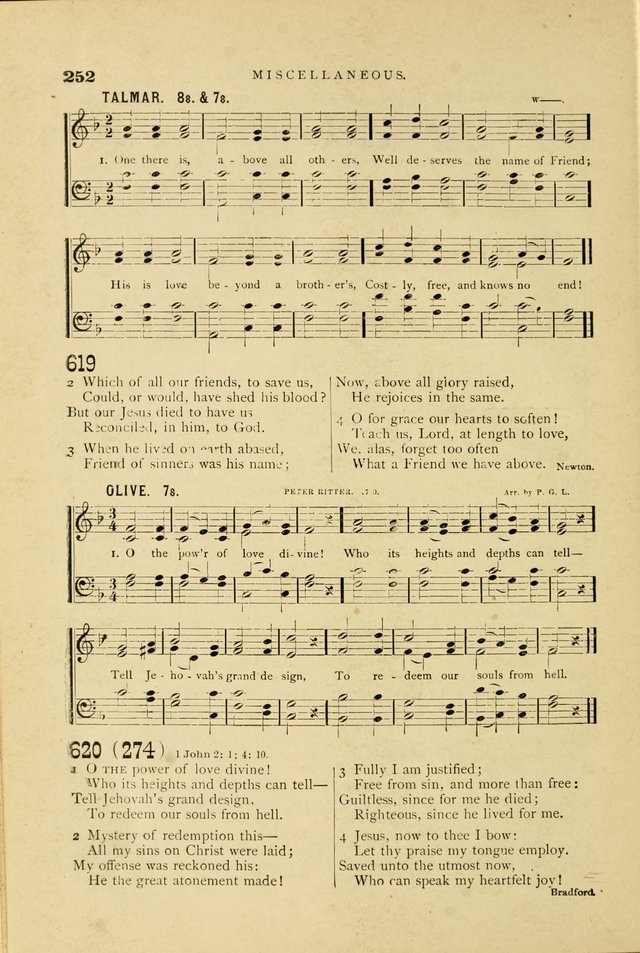 Hymn and Tune Book for Use in Old School or Primitive Baptist Churches page 252