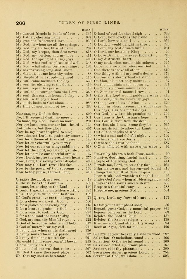 Hymn and Tune Book for Use in Old School or Primitive Baptist Churches page 266